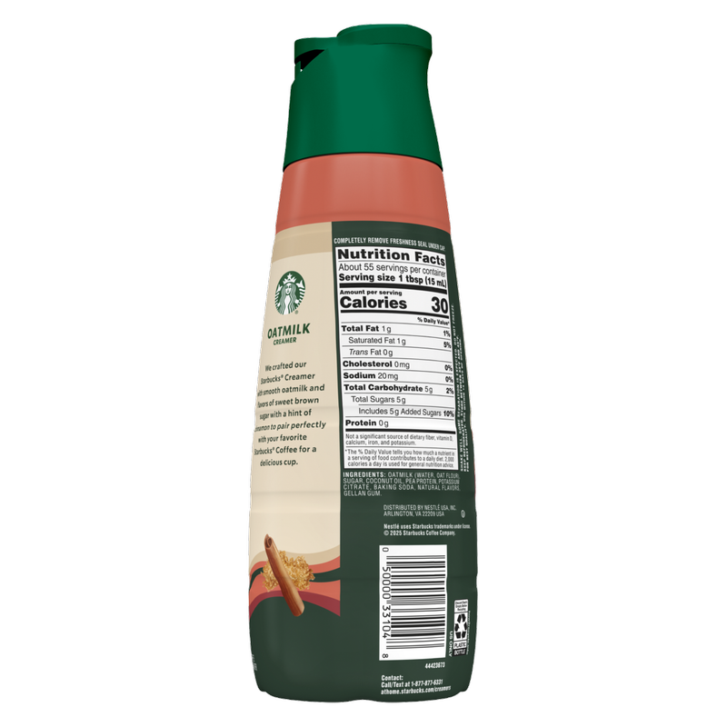 Starbucks Brown Sugar Shaken Espresso Inspired Oatmilk Creamer 28oz Btl