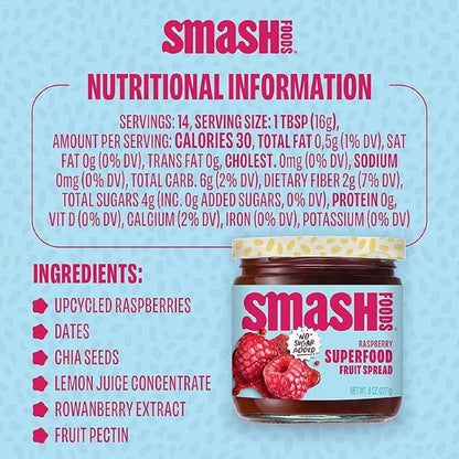 Smash Foods Raspberry Superfood Jam