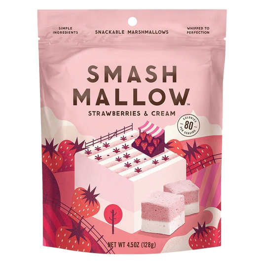 Smashmallow Strawberries & Cream Marshmallows 4.5oz