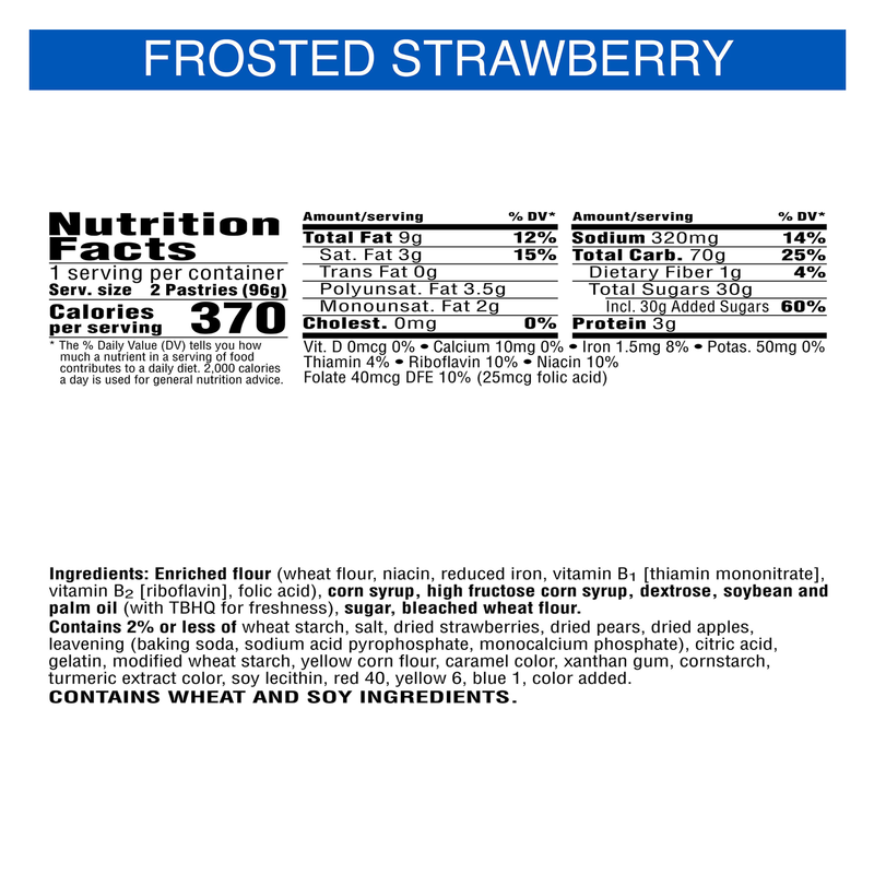 Pop-Tarts Frosted Strawberry Toaster Pastries 2ct