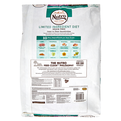 Nutro Limited Ingredient Grain Free Small Bites Lamb & Sweet Potato Recipe Dry Dog Food 11lb