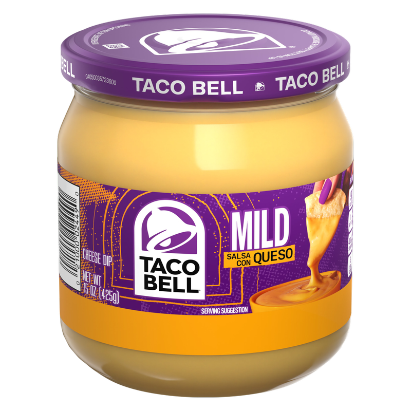 Taco Bell Mild Salsa Con Queso Cheese Dip, 15oz.