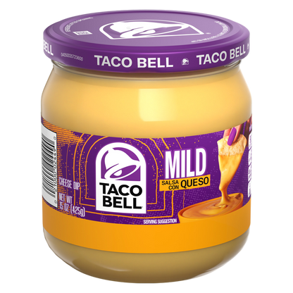 Taco Bell Mild Salsa Con Queso Cheese Dip, 15oz.