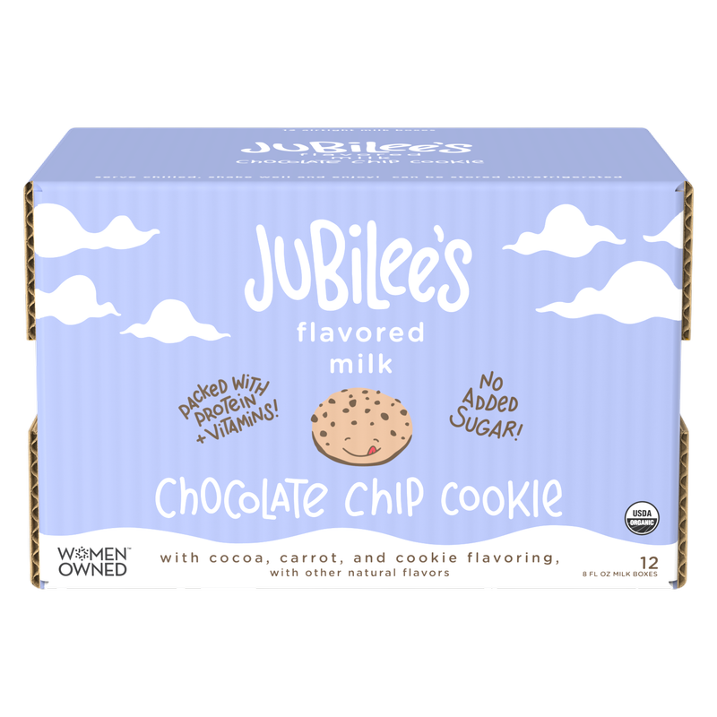 Jubilee's Organic Chocolate Chip Cookie Protein Milk 12pk 8oz Ctn- XL