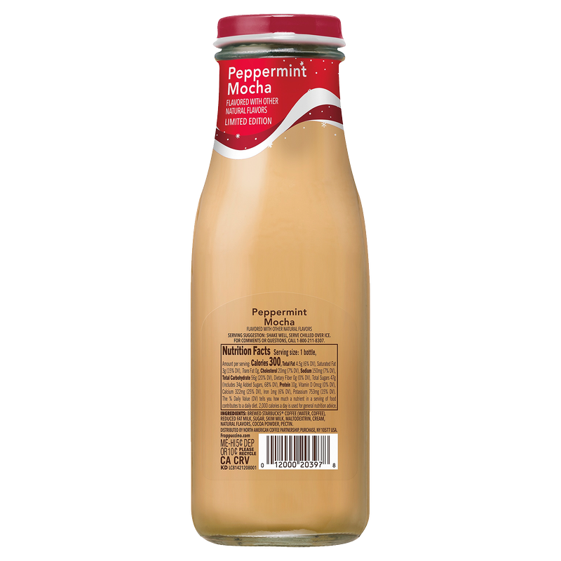 Starbucks Peppermint Mocha Frappuccino 13.7oz Btl
