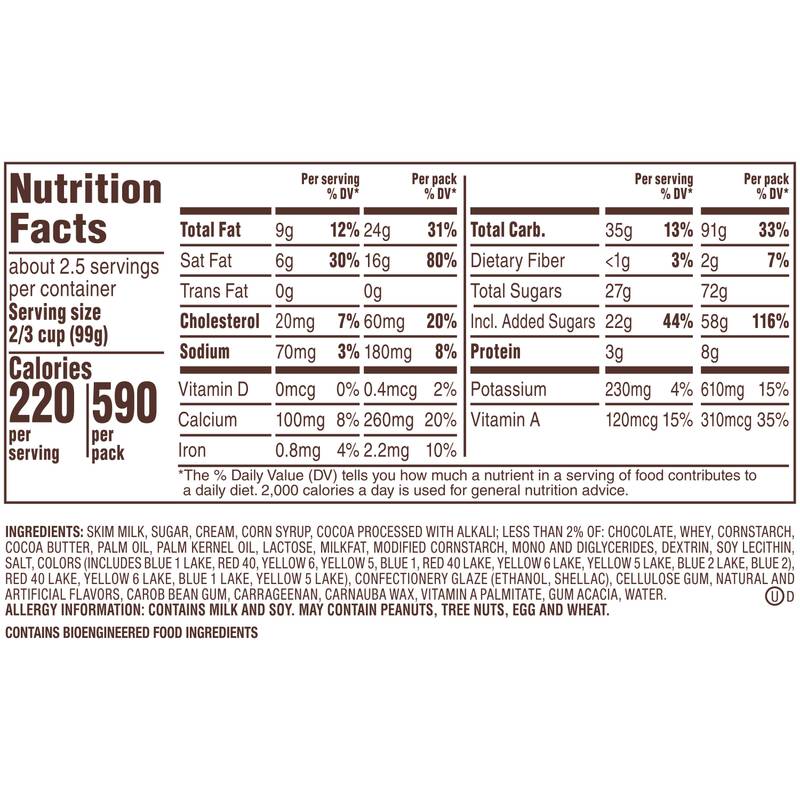 M&M'S Chocolate Ice Cream with M&M'S Minis Candies Chocolate Ice Cream, 14oz