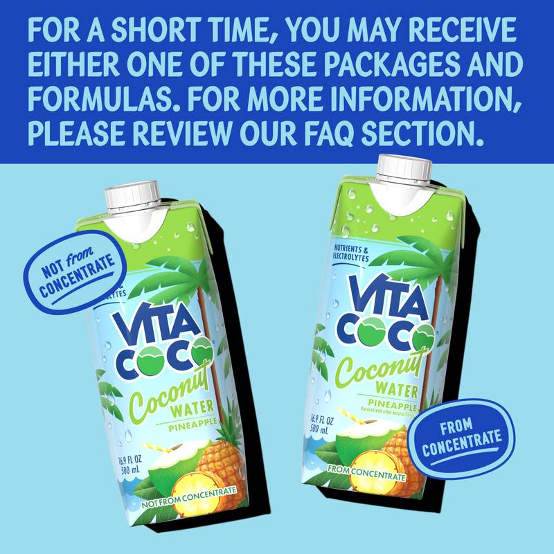 Vita Coco Coconut Pineapple Water 16.9oz Ctn