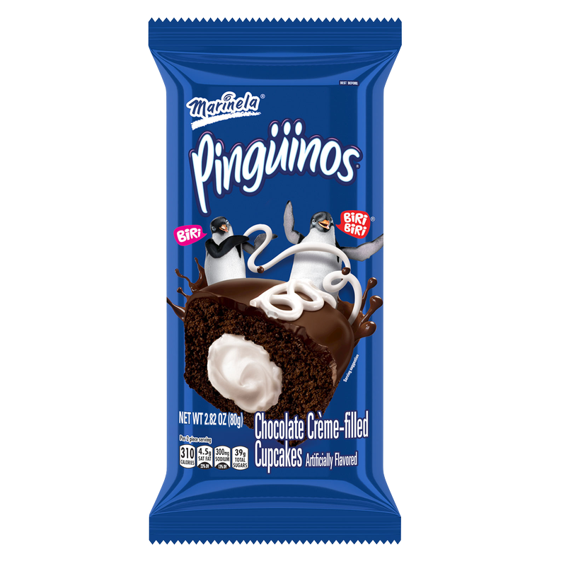 Pinguino Creme Filled Chocolate Cupcakes 2ct