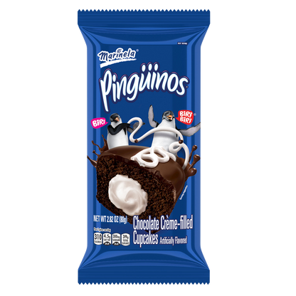 Pinguino Creme Filled Chocolate Cupcakes 2ct