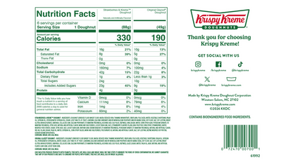 Krispy Kreme Strawberries & Kreme Doughnuts 6ct