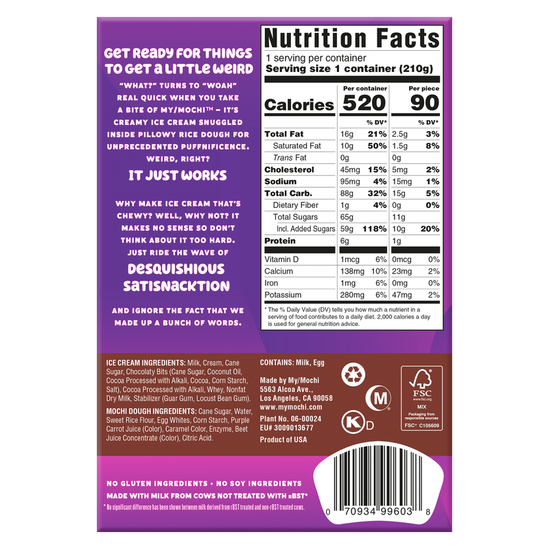 My/Mochi Ice Cream Double Chocolate 6ct