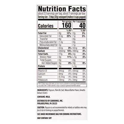 Basically 3ct Microwave Extra Butter Popcorn