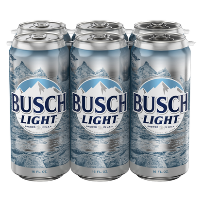 Busch Light 6pk 16oz Can 4.1% ABV