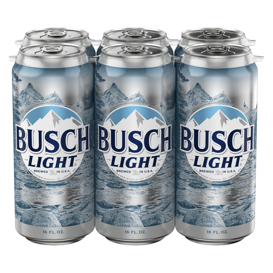 Busch Light 6pk 16oz Can 4.1% ABV