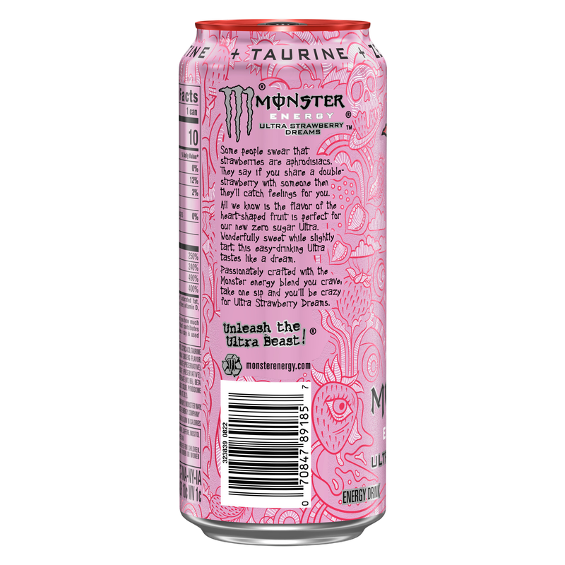 Monster Energy Ultra Strawberry Dreams Energy Drink 16oz Can