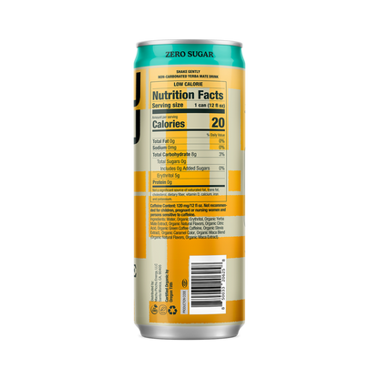 Machu Picchu Alpine Mint Energy Organic Yerba Mate Zero Sugar 12oz Can