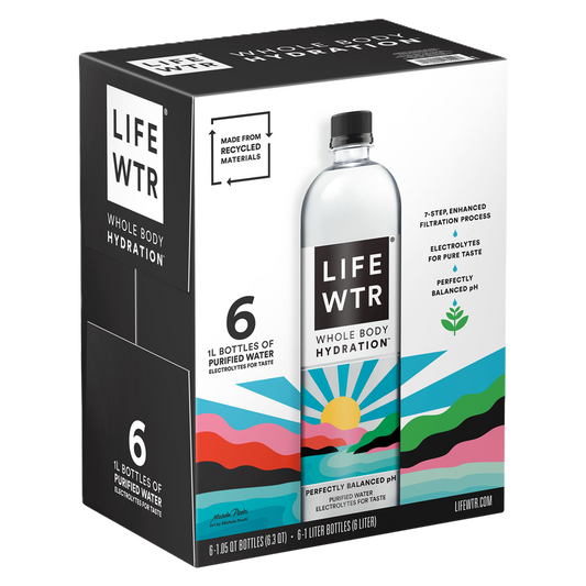 LIFEWTR Purified Water 6pk 1L Btl