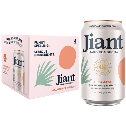 Jiant Hicamaya Hard Kombucha 4pk 12oz can 4.5% ABV