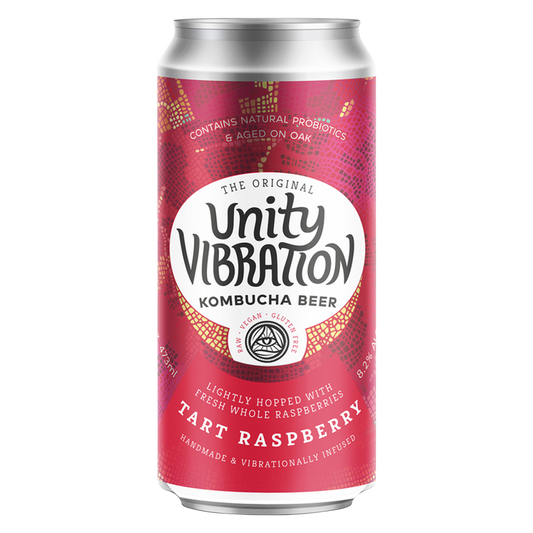 Unity Vibration Kombucha Beer Tart Raspberry Single 16oz Can