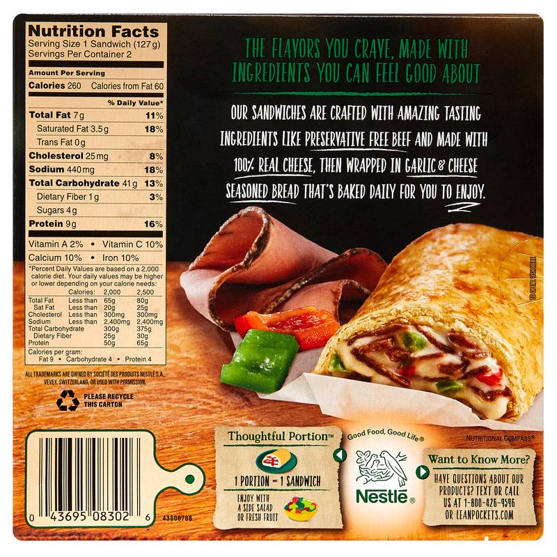 Lean Pocket Philly Steak & Cheese 2ct