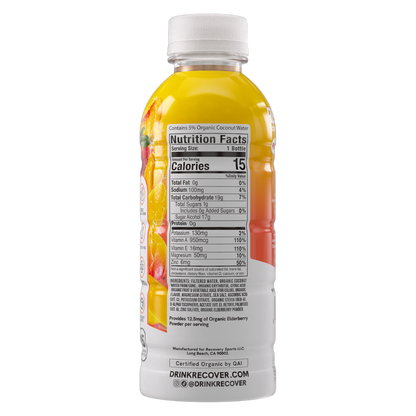 Recover 180 Organic Peach Mango Sports Drink 16.9oz Btl