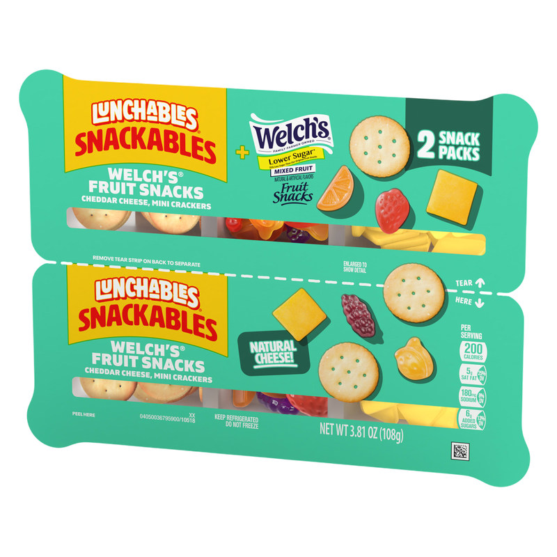 Lunchables Snackables Cheddar Cheese & Crackers with Welch's fruit Snacks - 2ct