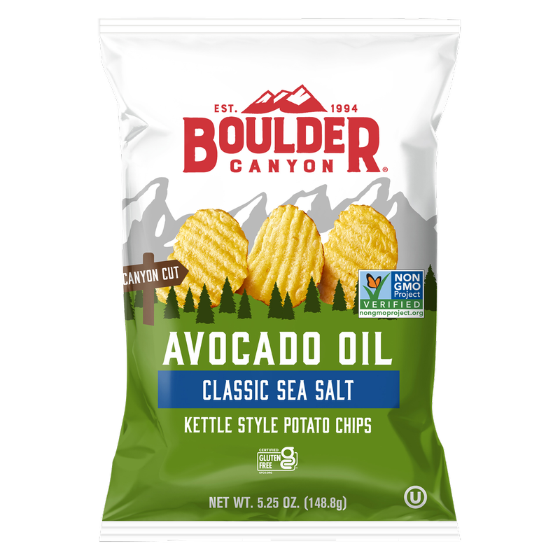 Boulder Canyon Avocado Oil Classic Sea Salt Kettle Potato Chips 5.25oz