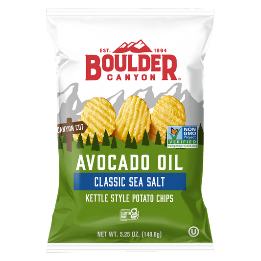 Boulder Canyon Avocado Oil Classic Sea Salt Kettle Potato Chips 5.25oz
