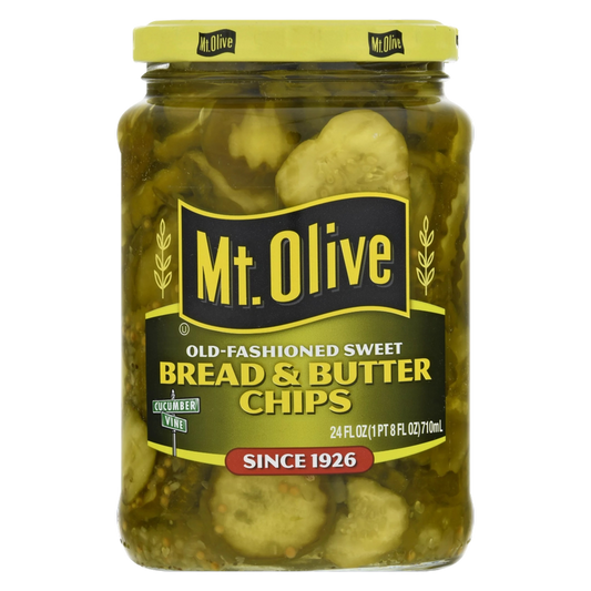 Mt. Olive Bread & Butter Pickle Chips Jar 24oz.