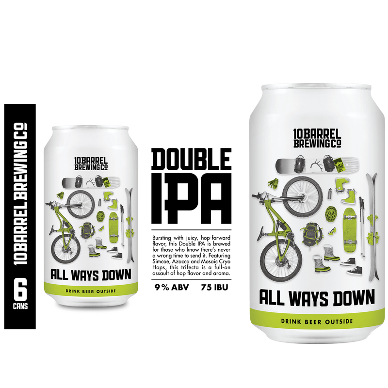 10 Barrel All Ways Down Double IPA 6pk 12oz Can 9.0% ABV