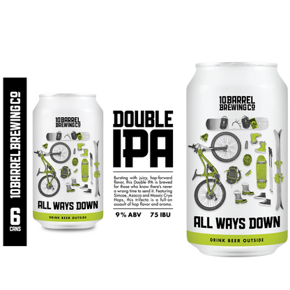 10 Barrel All Ways Down Double IPA 6pk 12oz Can 9.0% ABV