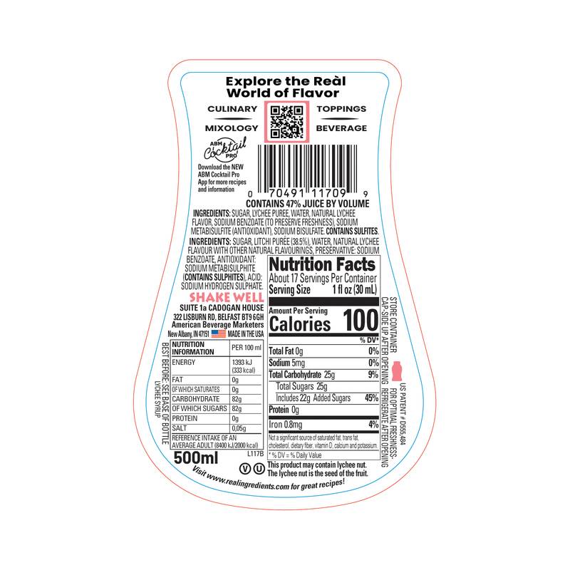 Re'al Lychee Syrup 16.9oz