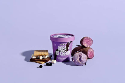 Boba x Ice Cream Salted Ube S'mores Pint
