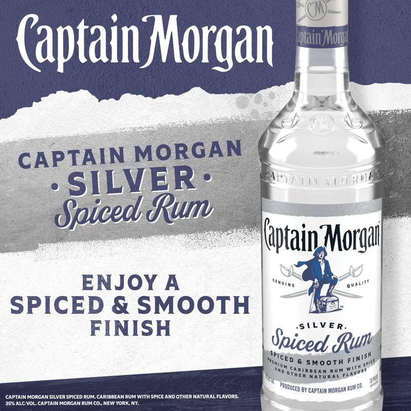 Captain Morgan Silver Spiced Rum 1.75L (70 proof)