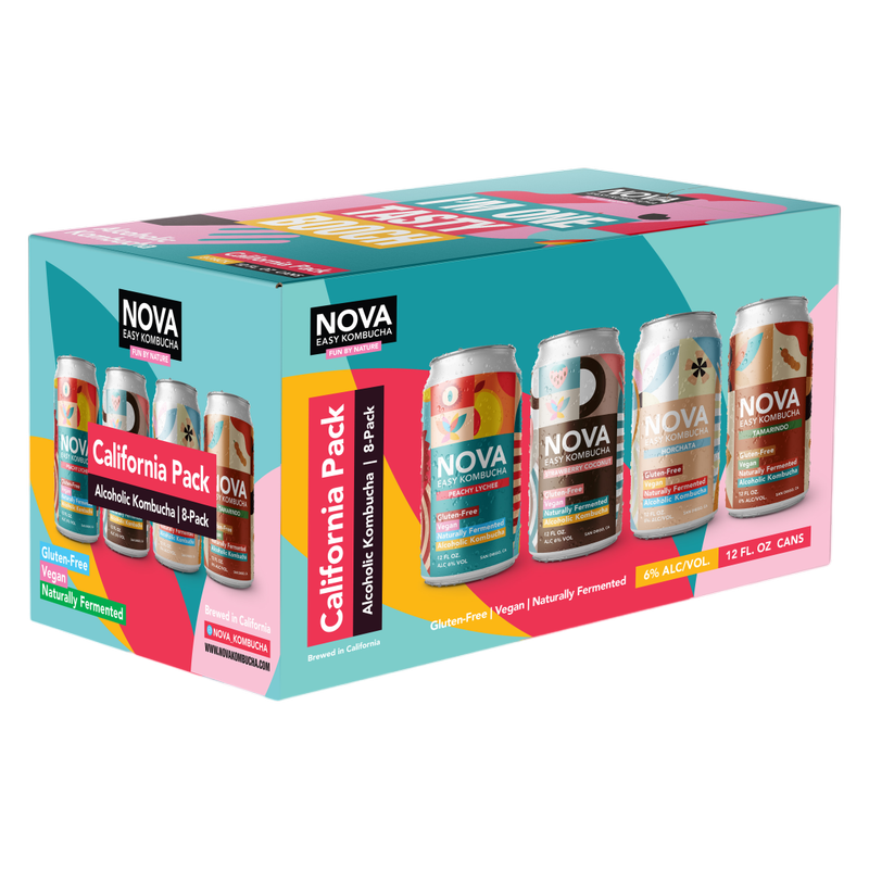 NOVA Kombucha California Pack 8pk 12oz Can