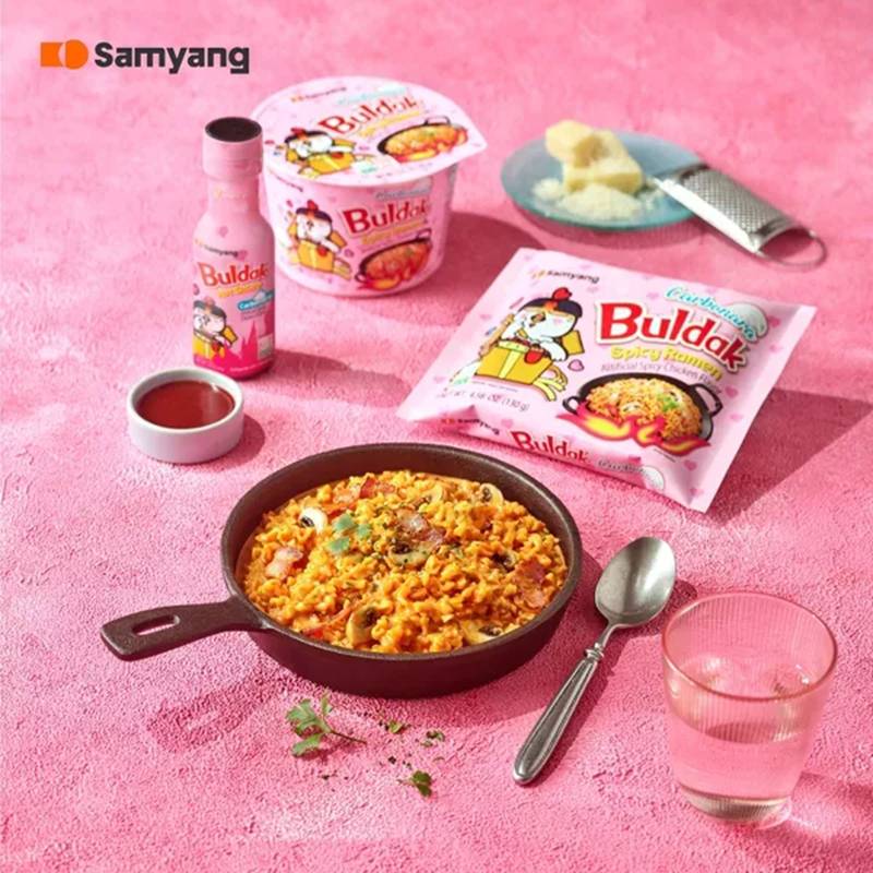 Buldak Samyang Spicy Chicken Carbonara Ramen, 5ct.