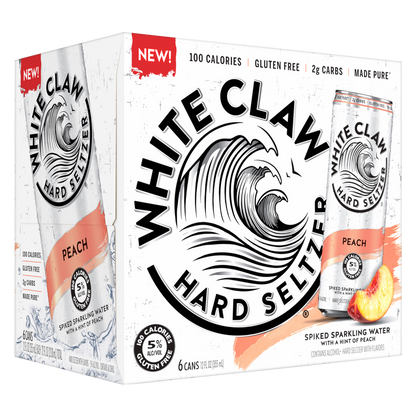 White Claw Seltzer Peach 6pk 12oz Can 5.0% ABV