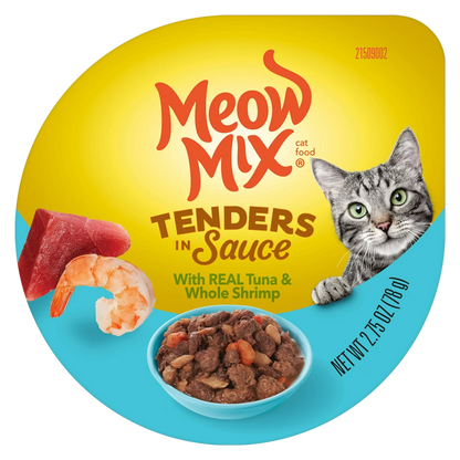 Meow Mix Tenders in Sauce Tuna & Shrimp 2.75oz