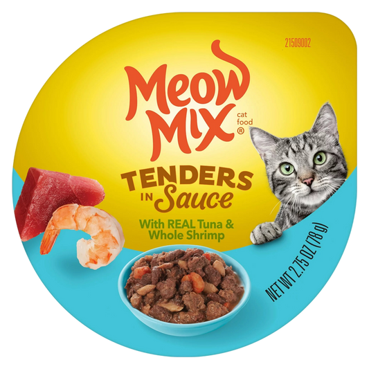 Meow Mix Tenders in Sauce Tuna & Shrimp 2.75oz