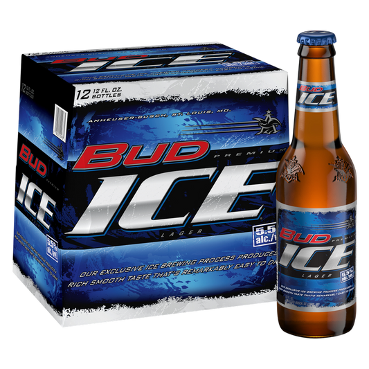 Bud Ice 12pk 12oz Btl 5.5% ABV