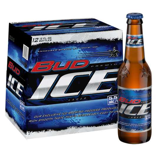Bud Ice 12pk 12oz Btl 5.5% ABV
