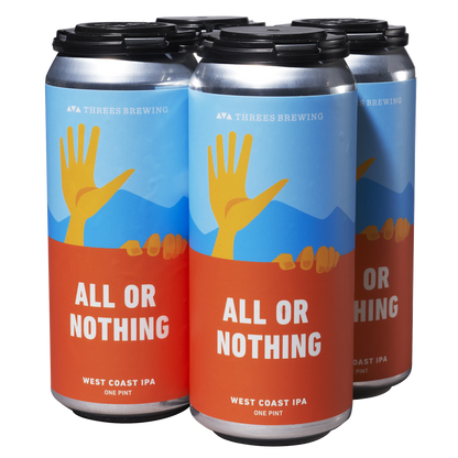 Threes Brewing All Or Nothing West Coast IPA 4pk 16oz Can 6.8% ABV