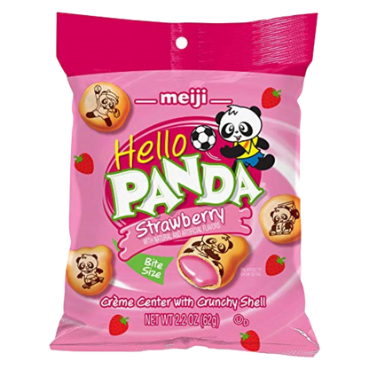 Meiji Hello Panda Strawberry Creme Filled Cookies, 2.2oz