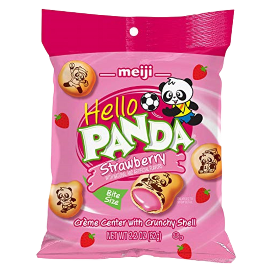 Meiji Hello Panda Strawberry Creme Filled Cookies, 2.2oz