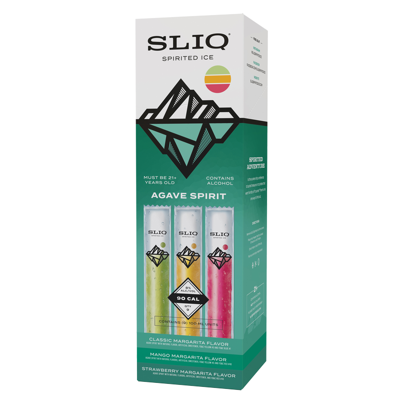 SLIQ Spirited Ice Agave Cocktail Pops 9pk 100ml  8% ABV