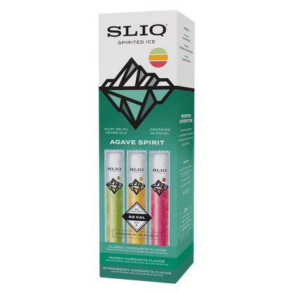 SLIQ Spirited Ice Agave Cocktail Pops 9pk 100ml  8% ABV