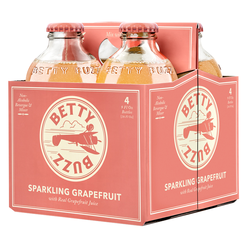 Betty Buzz Sparkling Grapefruit 4pk 9oz 4pk Btl
