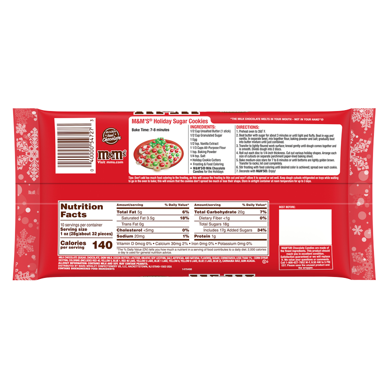 M&M’s Holiday Milk Chocolate Candies, 10oz