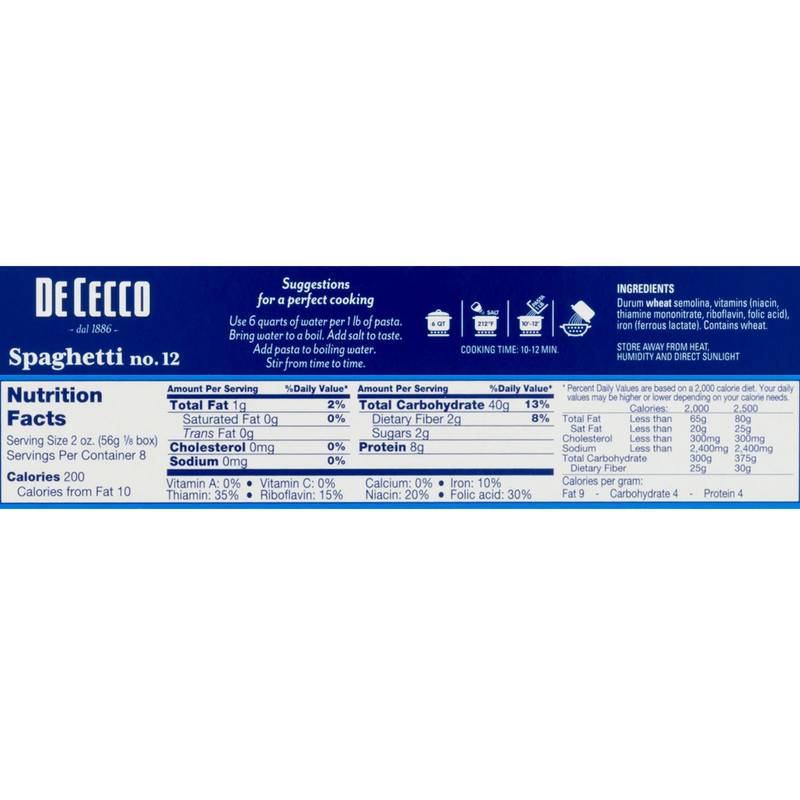 De Cecco Spaghetti Pasta 1lb