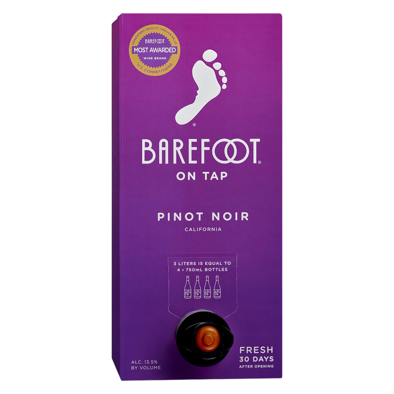 Barefoot Cellars On Tap Pinot Noir Red Wine 3 L Box